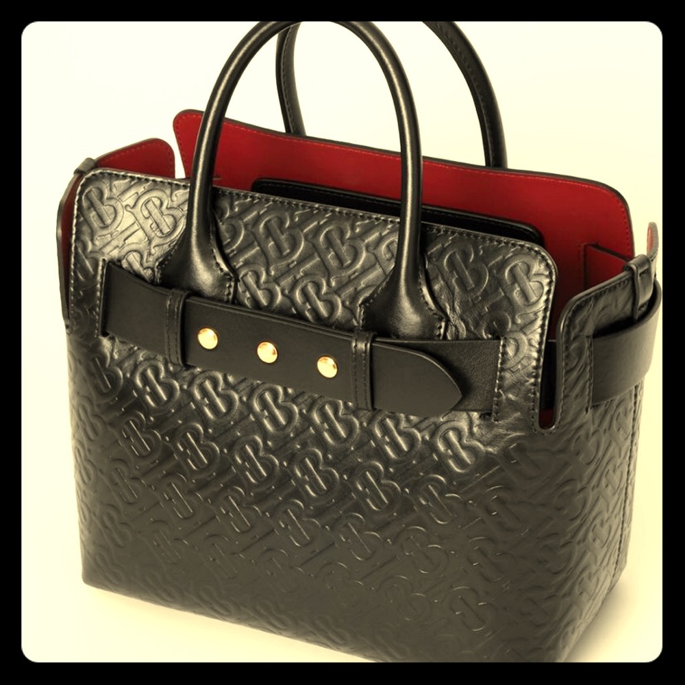 Burberry Monogram Leather Triple Stud Belt Bag 👜